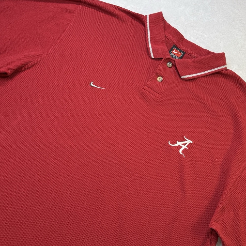 Vintage Nike Team Alabama Crimson Tide Polo Shirt Red Y2K Men's Large